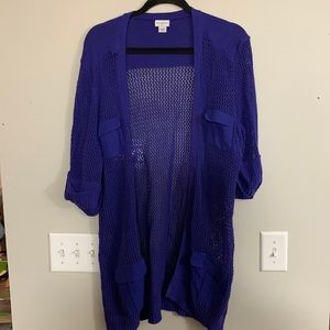 Purple Knitted Style Cardigan